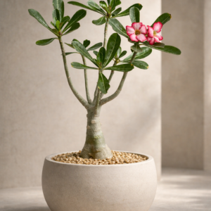 Adenium obesum desert rose with pink flower for SUCCULON