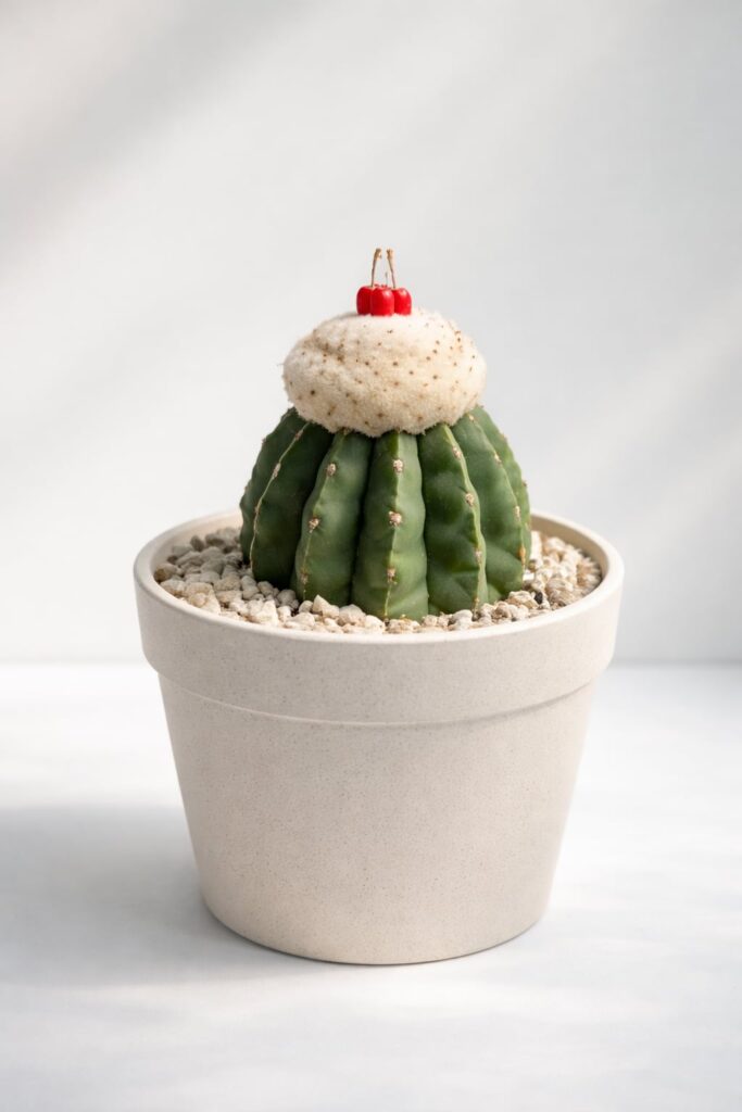Astrophytum cactus in mineral setting for SUCCULON editorial use