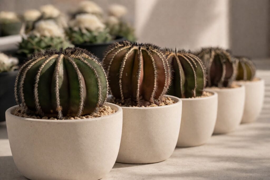 Collector cactus and succulent selection for SUCCULON editorial use
